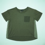 Comme CA ISM, Olive Color Pocket Tee